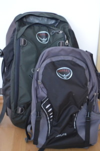Big backpack with smaller day pack detached