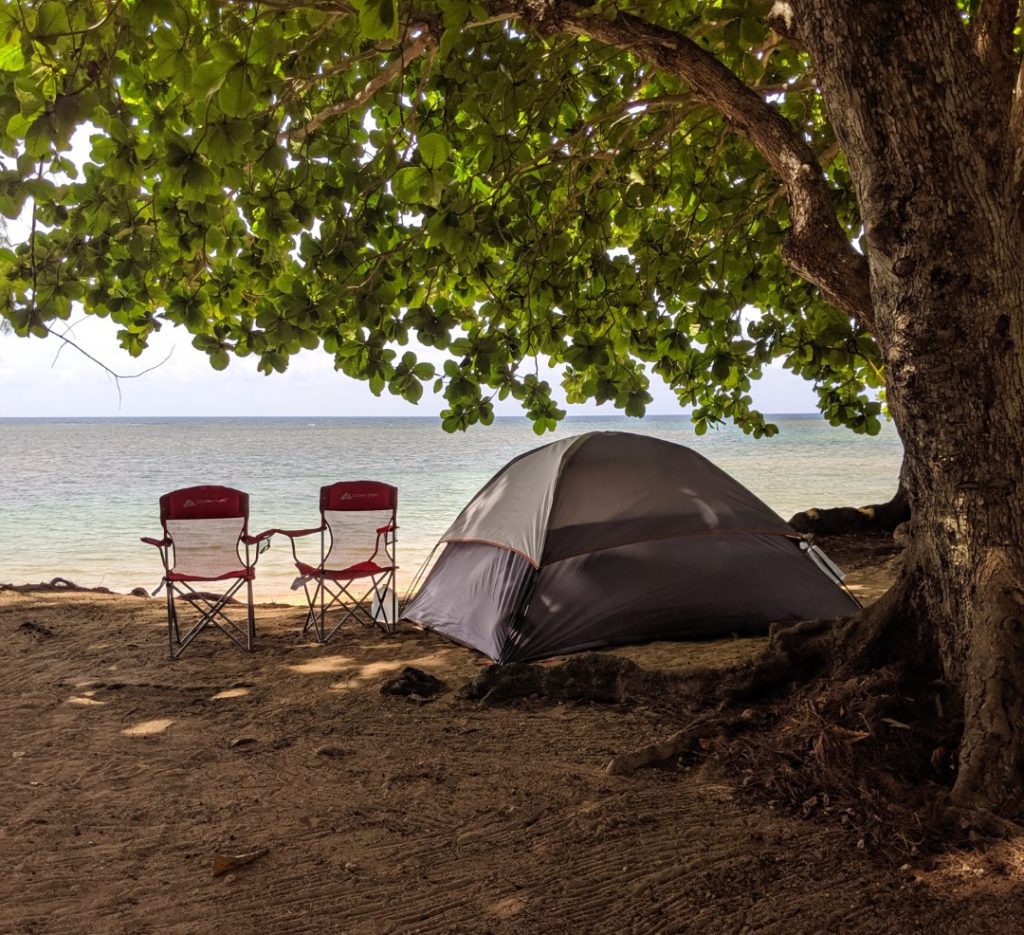 kauai campsites on anini beach kauai