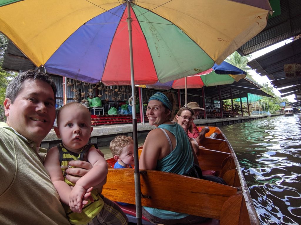 best places to visit in bangkok with family: floating markets