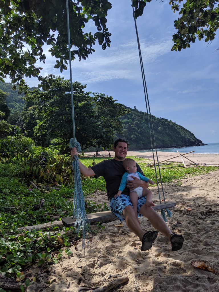 Bamboo Beach Thailand With A Baby