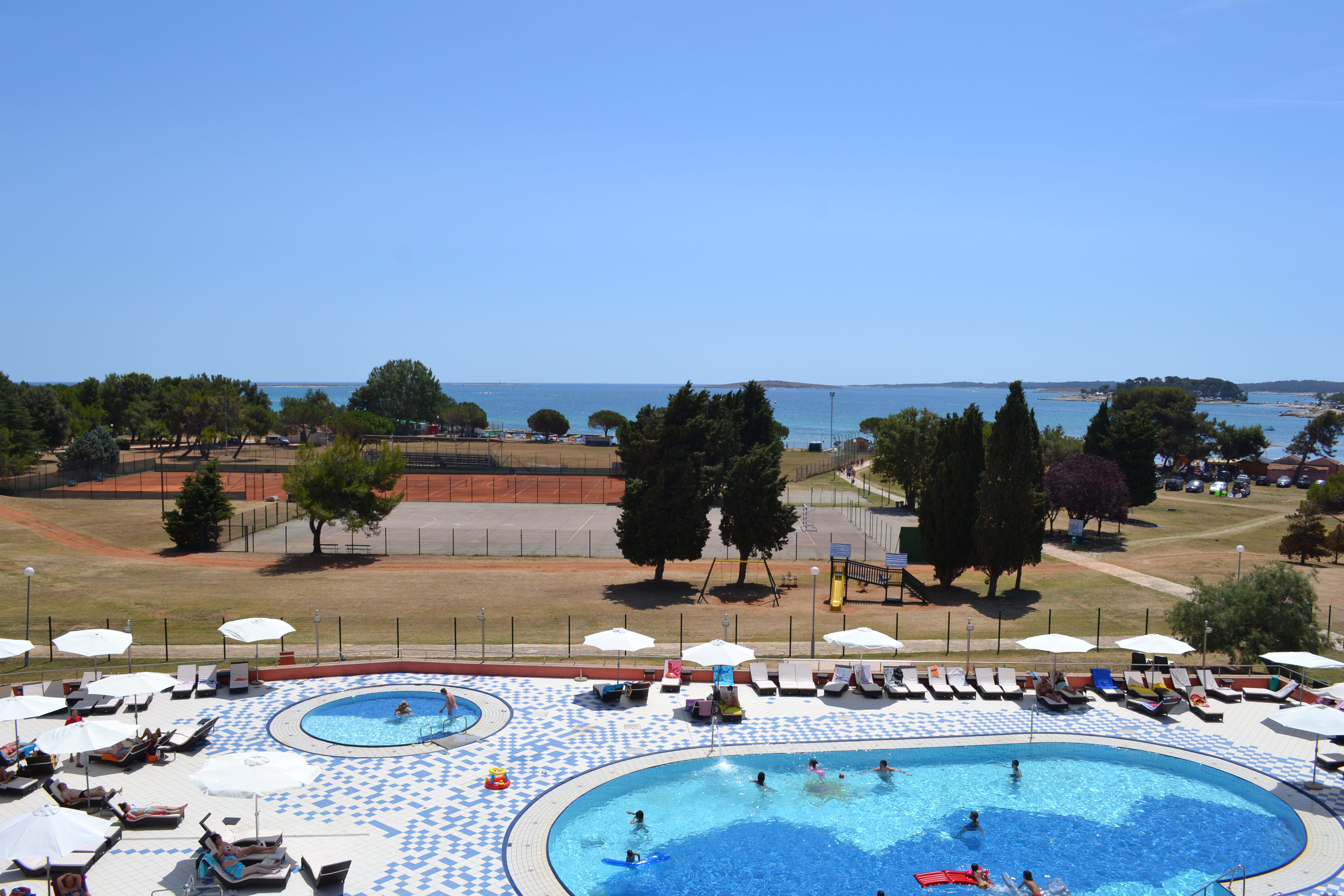 Pool and Adriatic Sea view room at the Park Plaza Resort; Medulin, Croatia