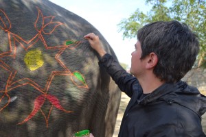 Andy decorating Dawanna