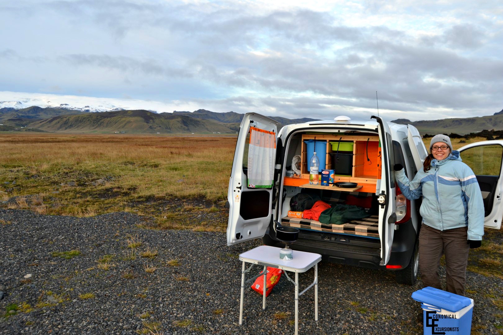 Campervan in Iceland Cooking