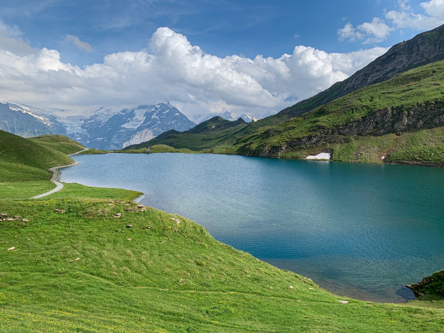 bachsee grindelwald Bachalpsee in the berner oberland near First Switerland