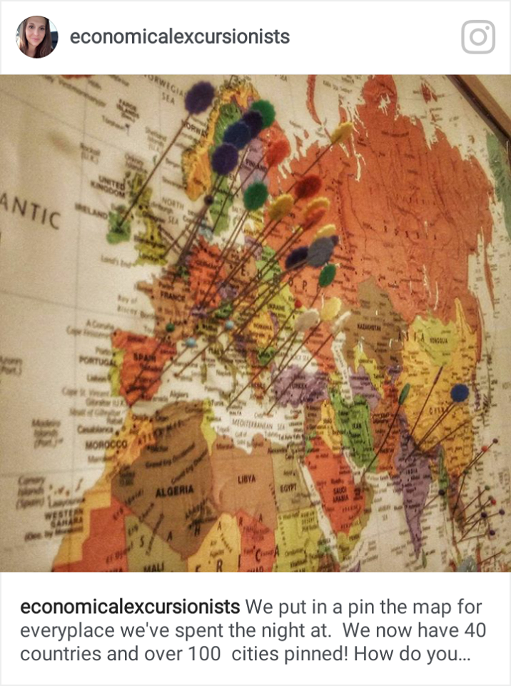 Use a pinmap to commemorate your travels- Pin It! (Get it!?)