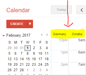 Add a time zone in google calendar