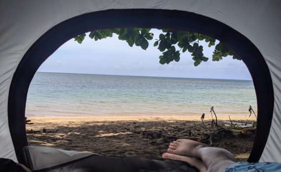 kauai camp on the beach