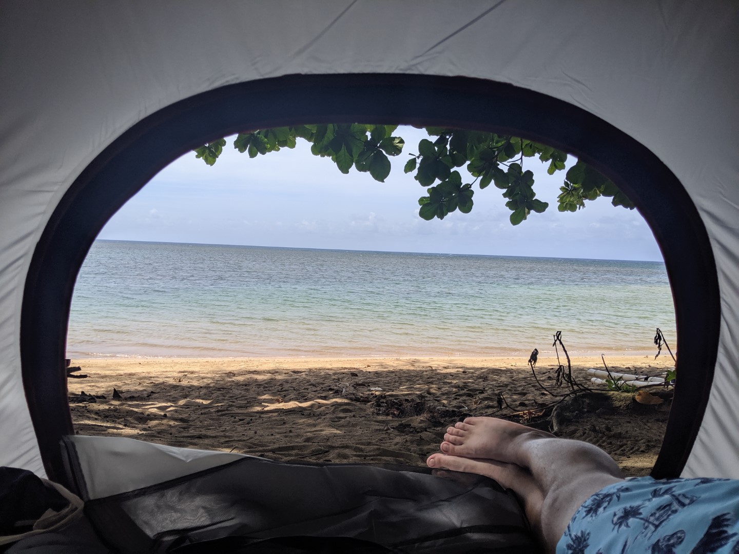 kauai camp on the beach
