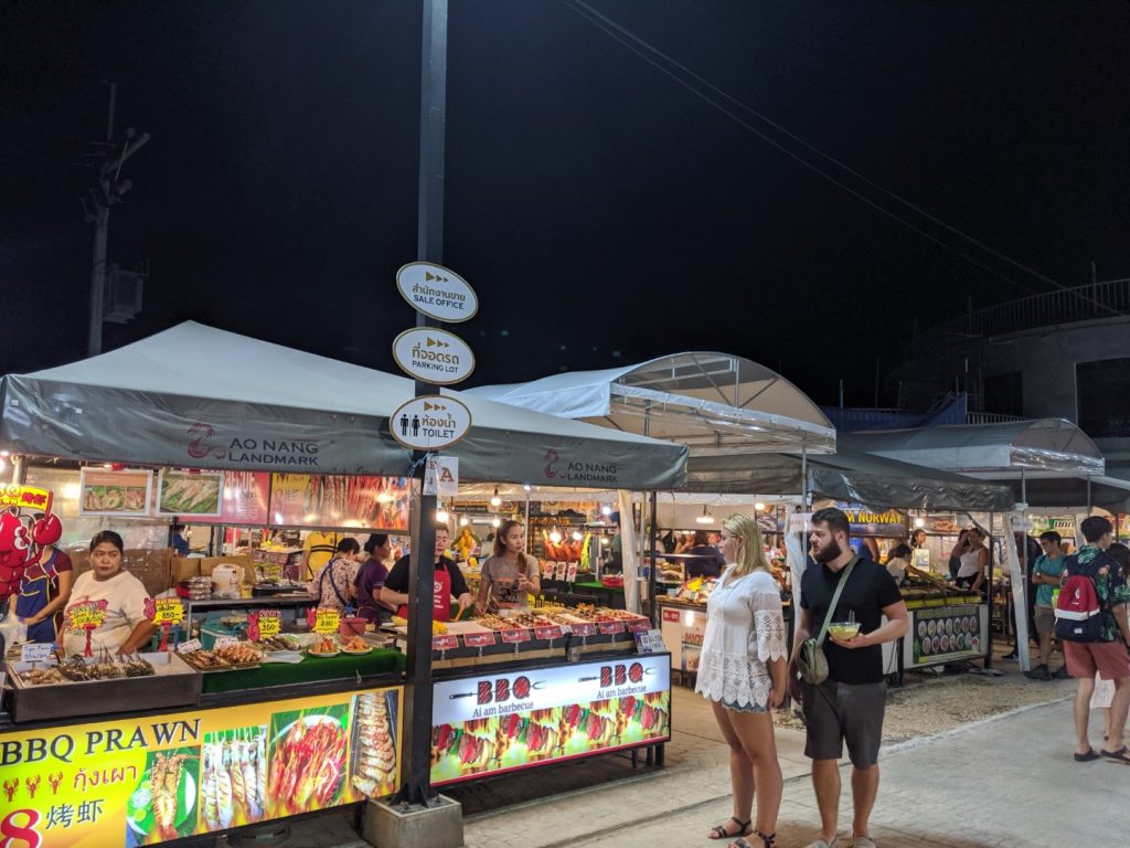 krabi night activities: Ao Nang Night Market